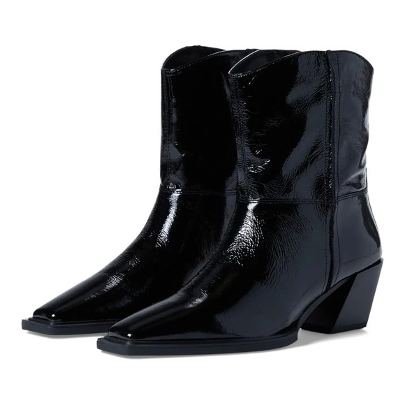 Vagabond Alina Patent Leather Cowboy Boots Black 38 - Picture 7 of 8